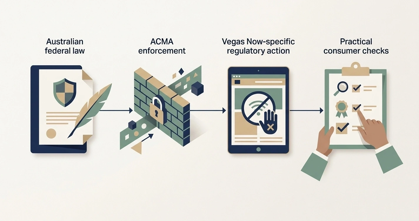Australian online casino rules connecting the Interactive Gambling Act, ACMA enforcement and consumer checks